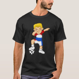Dabbing Soccer Boy Netherlands Jersey Best Dutch F T-Shirt