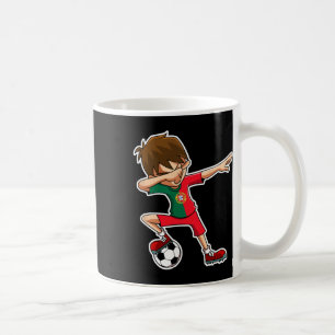 Dabbing Soccer Boy Portugal Jersey Portuguese Kids Coffee Mug