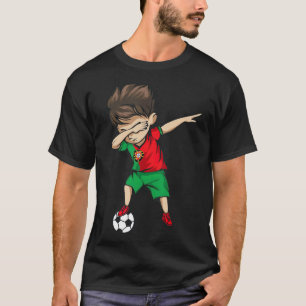 Dabbing Soccer Boy Portugal Jersey  Portuguese T-Shirt