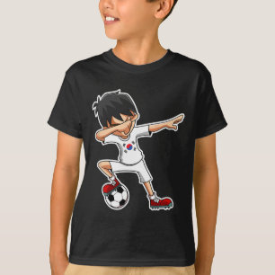 Dabbing Soccer Boy South Korea Jersey, Korean Kids T-Shirt