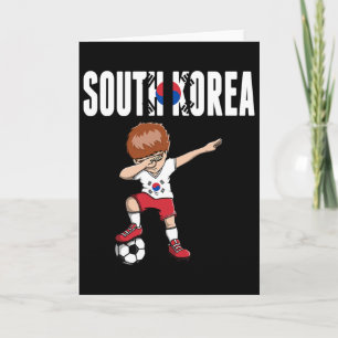 Dabbing Soccer Boy South Korea Soccer Fan Jersey K Card