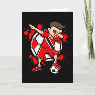 Dabbing Soccer Boy Trinidad And Togo Footll Lover  Card