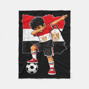 Dabbing Soccer Egypt Jersey Boy Egyptians Boys Fleece Blanket