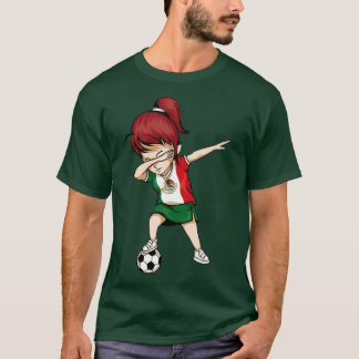 Dabbing Soccer Girl Mexico Jersey  - Mexican Footb T-Shirt