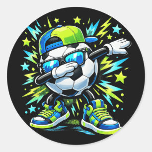 Dabbing Soccer Ll Cool Kids Funny Sports Classic Round Sticker