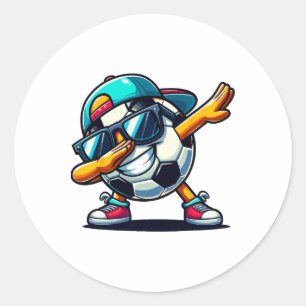 Dabbing Soccer Ll Player Classic Round Sticker