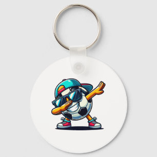 Dabbing Soccer Ll Player  Key Ring