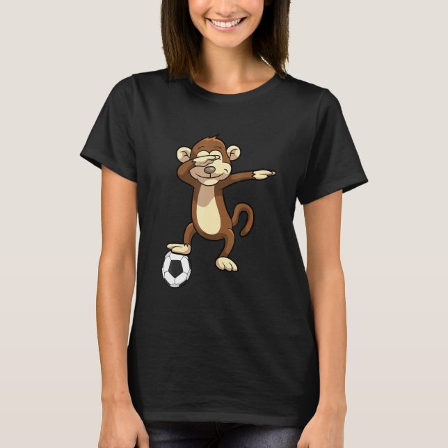 Dabbing Soccer Monkey Dab T-Shirt (Front)