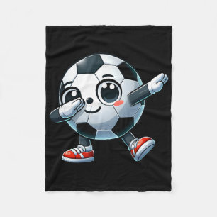 Dabbing Soccer Player Lover Cute Toddler Kids Boys Fleece Blanket