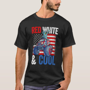 Dabbing Statue Liberty Monster Truck 4th Of July U T-Shirt