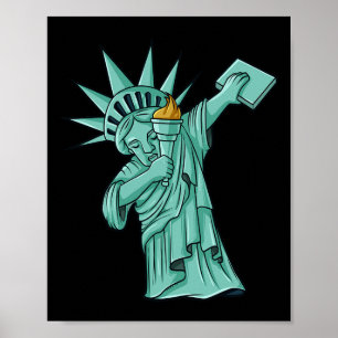 Dabbing Statue Of Liberty 4th Of July Boys Girls K Poster
