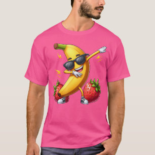 Dabbing Sunglasses Banana Strawberry Funny Dab Dan T-Shirt