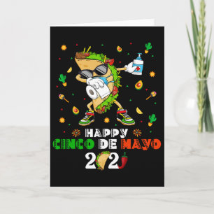Dabbing Taco Cinco De Mayo 2021 Face Mask Quaranti Card