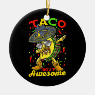 Dabbing Taco Cinco De Mayo Boys Men Mexican Food Ceramic Tree Decoration
