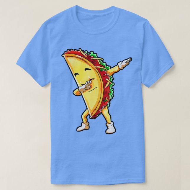 Dabbing Taco Cinco de Mayo Funny Boys Men Mexican  T-Shirt (Design Front)