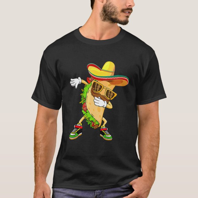 Dabbing Taco Cinco De Mayo Mexico Latino Mexican F T-Shirt (Front)