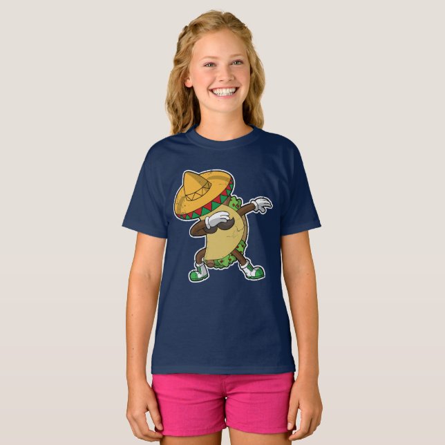 Dabbing Taco Dab Cinco de Mayo T-Shirt (Front Full)