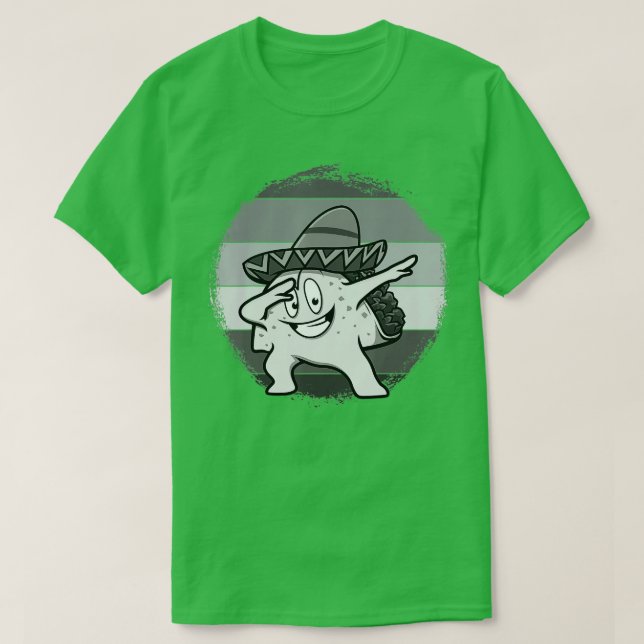Dabbing Taco Funny Mexican For Men Women Cinco de  T-Shirt (Design Front)