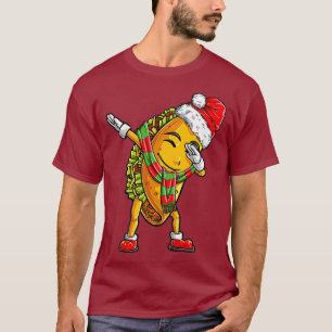 Dabbing Taco Santa Christmas Kids Boys Men Dab T-Shirt