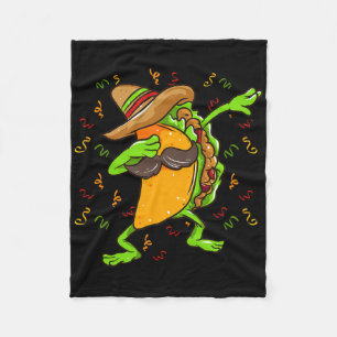 Dabbing Taco T Shirt Cinco De Mayo Mexican Fiesta Fleece Blanket