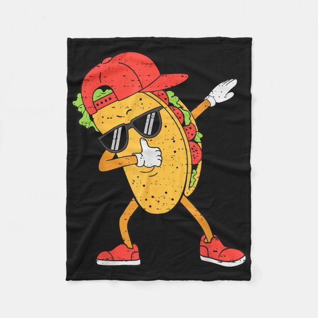 Dabbing Tacos Dab Cinco De Mayo Mexican Boys Toddl Fleece Blanket (Front)