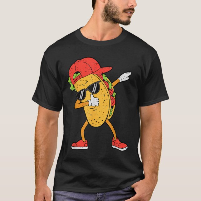 Dabbing Tacos Dab Cinco De Mayo Mexican Boys Toddl T-Shirt (Front)
