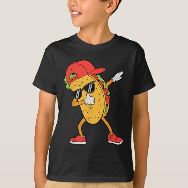 Dabbing Tacos Dab Cinco De Mayo Mexican Boys Toddl T-Shirt (Front)