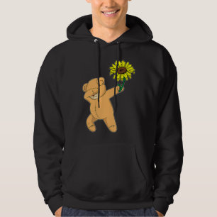 Dabbing Teddy Bear Sunflower Autism Awareness Hoodie