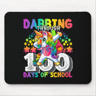 Dabbing Through 100 Days Of School Dabbing Unicorn Mouse Pad