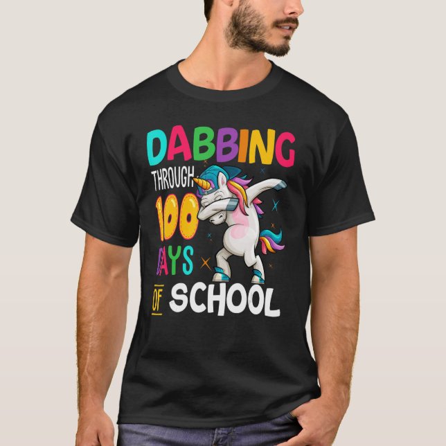 Dabbing Through 100 Days Of School Funny Shirt (Front)