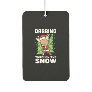 Dabbing Through Snow Chihuahua Christmas Dog Car Air Freshener