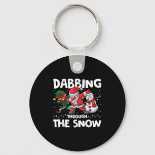 Dabbing Through The Snow Funny Santa Squad Fun Xma Key Ring