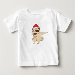 Dabbing Through The Snow Pug Ugly Christmas Sweate Baby T-Shirt
