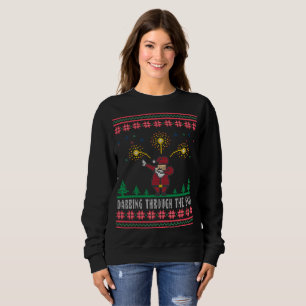 Dabbing Through The Snow Santa Claus Ugly Sweater