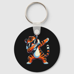 Dabbing Tiger With Sungles Tiger Animal  Key Ring