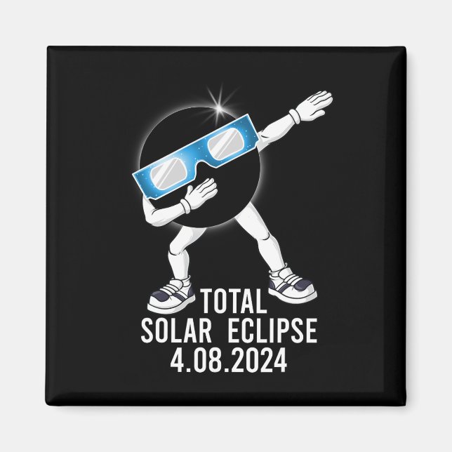 Dabbing Total Solar Eclipse 04.08.2024 Fun Dab Boy Magnet (Front)