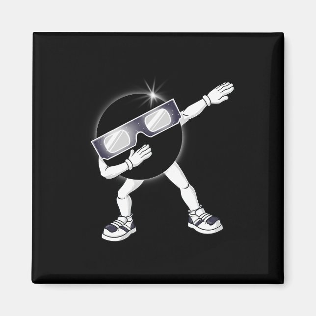 Dabbing Total Solar Eclipse 2024 Fun Dab Boys Girl Magnet (Front)