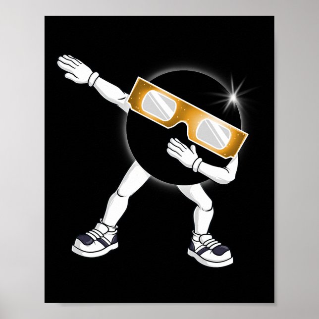 Dabbing Total Solar Eclipse 2024 Fun Dab Boys Girl Poster (Front)