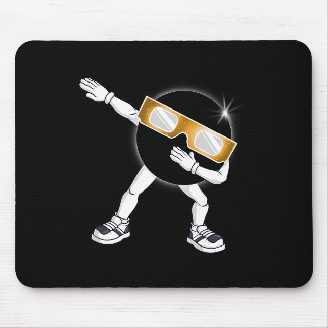 Dabbing Total Solar Eclipse 2024 Totality Dab Boys Mouse Pad (Front)