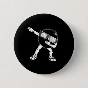 Dabbing Total Solar Eclipse 2024 Totality Dab Kids 6 Cm Round Badge