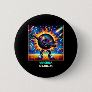Dabbing Total Solar Eclipse Virginia VA 6 Cm Round Badge