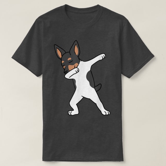 Dabbing Toy Fo Terrier Dab Dance Dog  T-Shirt (Design Front)
