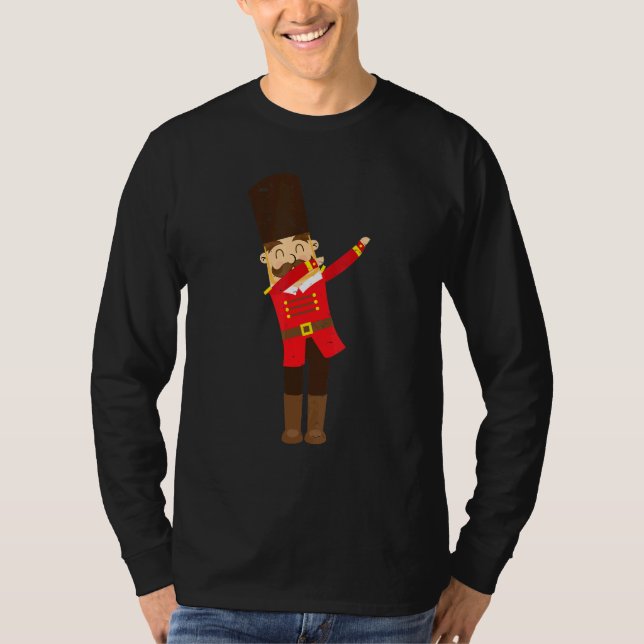 Dabbing Toy Soldier Nutcracker Christmas T-Shirt (Front)