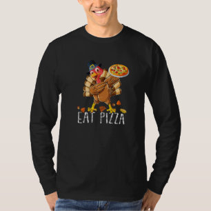 Dabbing Turkey Eat Pizza Adult Vegan Kids  Thanksg T-Shirt