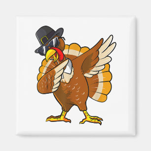 Dabbing Turkey Thanksgiving Day Gifts Pilgrim Boys Magnet