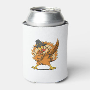 Dabbing Turkey Thanksgiving Day Pilgrim Funny Dab  Can Cooler