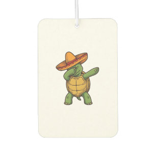 Dabbing Turtle Sombrero Vintage Vector Design_1 Car Air Freshener