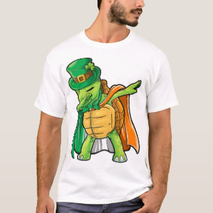 Dabbing Turtle St Patricks Day Boys Leprechaun T-Shirt