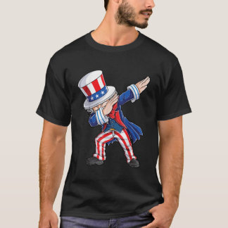 Dabbing Uncle Sam T shirt 4th of July Men Boys Kid