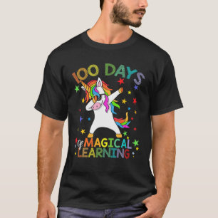 Dabbing Unicorn 100 Days Of Magical Learning 100Th T-Shirt